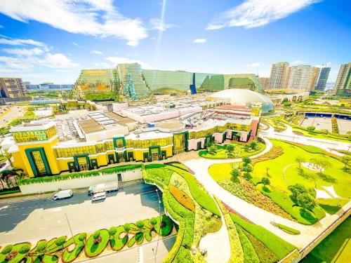 an overhead view of a city with a park at Luxury 1BR across Okada, Solaire in Manila
