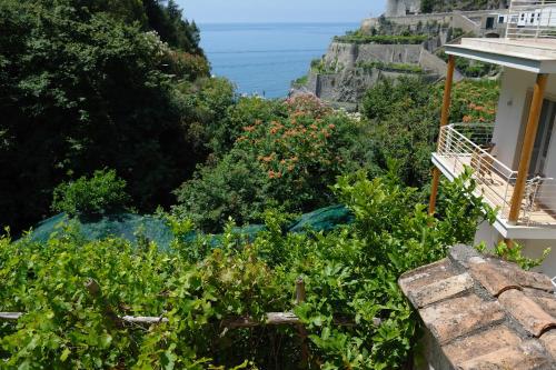 a view of the amalfi coast from a house at Residence La Dolce Vita in Maiori