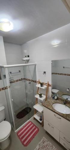 Koupelna v ubytování Apartamento Lindo Frente Mar