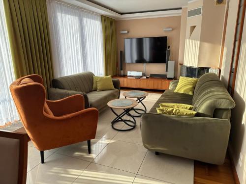 Część wypoczynkowa w obiekcie Apartament Panorama Ustronia