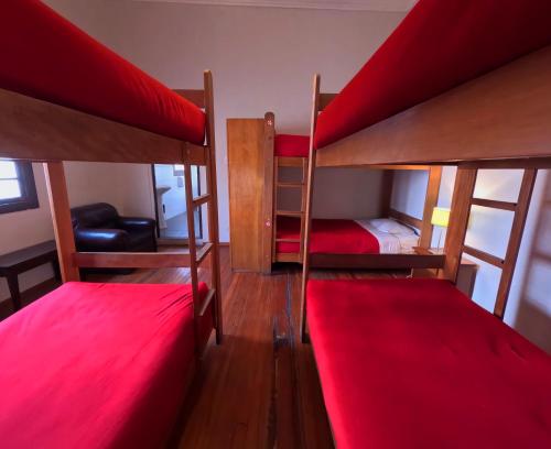 Ένα ή περισσότερα κρεβάτια σε δωμάτιο στο Flying Dog Hostel Arequipa