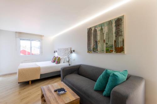 Posezení v ubytování Apartamento 2 PAX - Portonovo 140 m playa Caneliñas