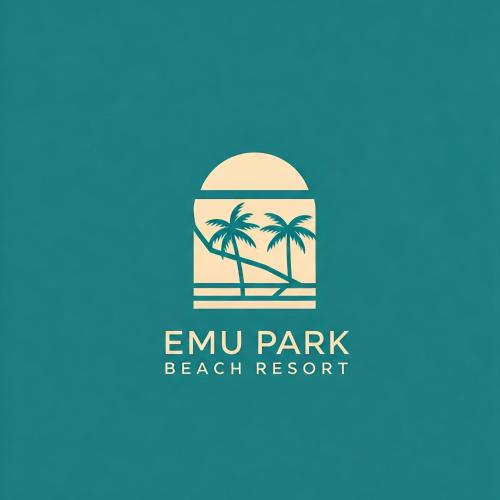 a palm tree beach resort logo template at Emu Park Beach Resort in Emu Park