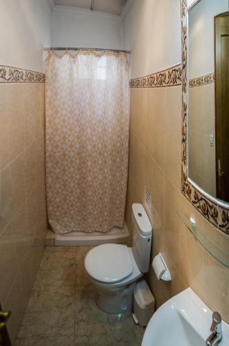 a bathroom with a toilet and a sink at Casa Rural El Cuco in Luque