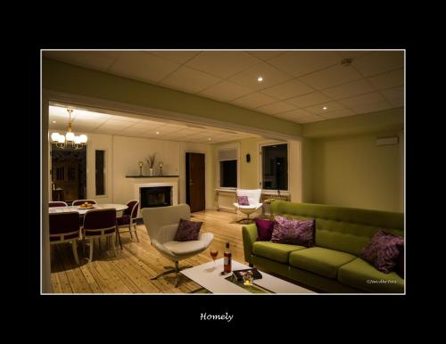 Posezení v ubytování Lannavaara Lodge