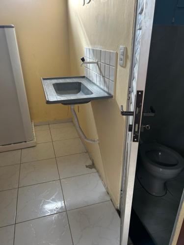 卡波布里奥RoseMarAzul Temporadas的带水槽和马桶的浴室