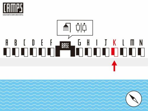 an illustration of water and a ship at ＳＡＫＡＴＡＮＴＯ Ｃｏｎｔａｉｎｅｒ Ｈｏｔｅｌ ＣＡＭＰＳ - Vacation STAY 93804v in Sakata