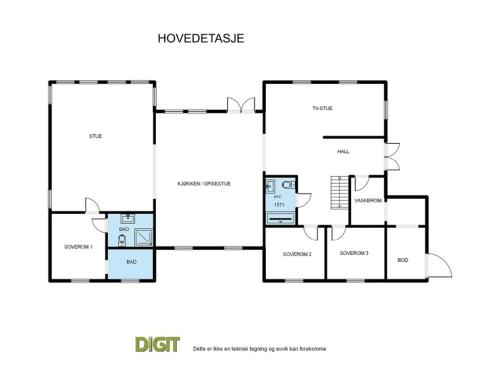 a floor plan of a house at Cabin With Panoramic View Over Hardangervidda in Dagali