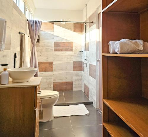 Koupelna v ubytování Maisant Hostel