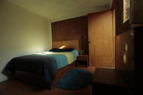 Postel nebo postele na pokoji v ubytování Cabin in the forest of CDMX