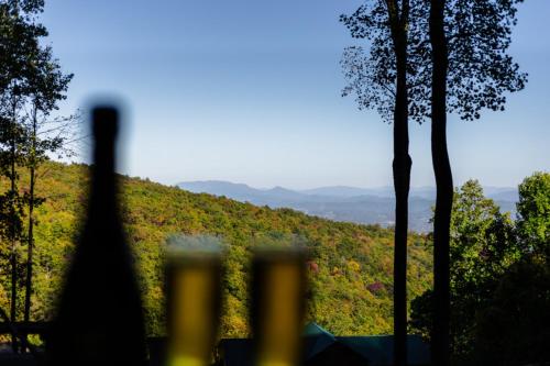 a view of a hill with trees in the background at Heavenly Heights by Ghosal Luxury Lodging in Sevierville