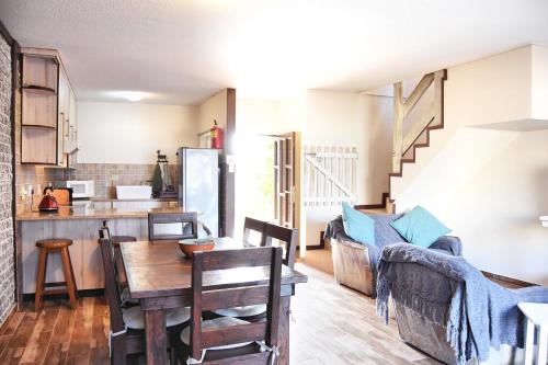 Dapur atau dapur kecil di Beachfront Selfcatering