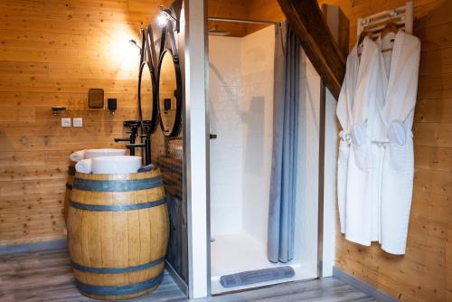Koupelna v ubytování Maison d'hôtes et SPA La Boucotte