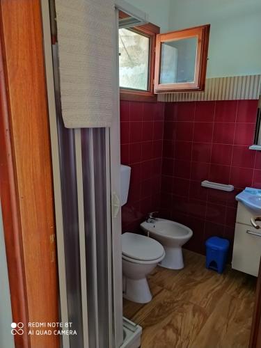 Koupelna v ubytování Agriturismo Zio Zac