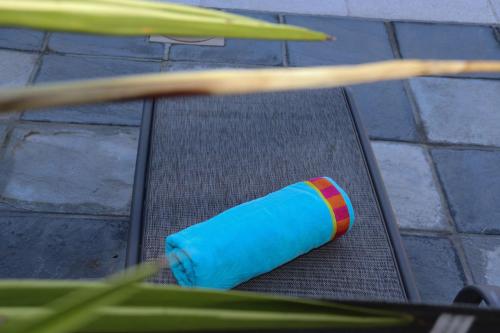 a blue paper roll sitting on a table with chopsticks at Tygerviews on Uys in Tygerberg Hills