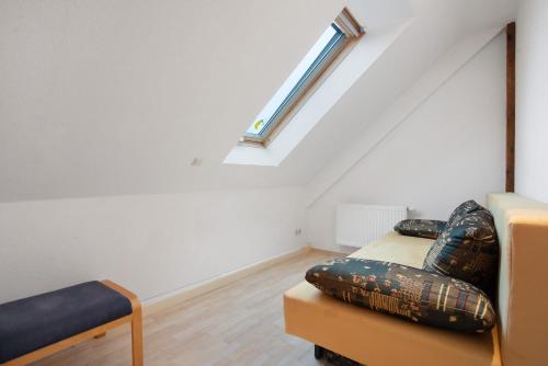 Ένα ή περισσότερα κρεβάτια σε δωμάτιο στο Herrenhaus Talevski