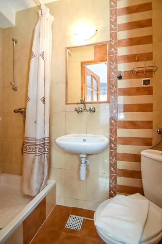 a bathroom with a sink and a toilet at Willa Klimek Biały Dunajec in Zakopane
