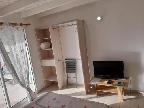 TV a/nebo společenská místnost v ubytování Le studio de Jeannine