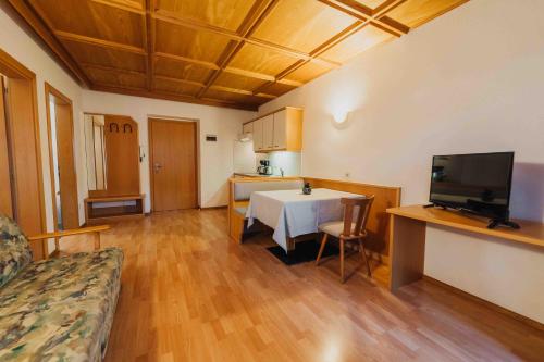TV a/nebo společenská místnost v ubytování Appartements Elke
