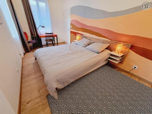 Katil atau katil-katil dalam bilik di Gîte indépendant avec jardin privé, Wi-Fi et climatisation à proximité de Lille - FR-1-510-230