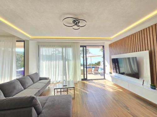 TV a/nebo společenská místnost v ubytování Villa LuceSole Budva