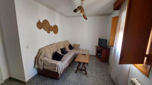 Χώρος καθιστικού στο Alojamiento El Refugio