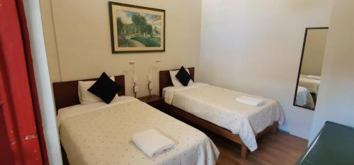 Кровать или кровати в номере Flying Dog Hostel