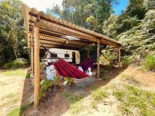 Taman di luar Trailer ecológico com vista panorâmica