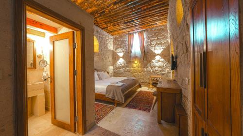 Katil atau katil-katil dalam bilik di Logos Cave Cappadocia - Adults Only