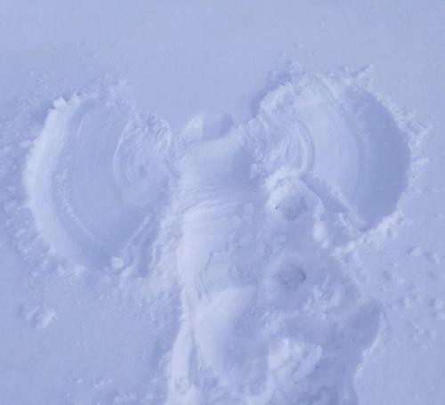 a word written in snow in the snow at Bianca's Ferienwohnung in Bad Mitterndorf