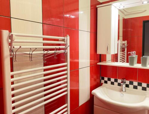 Koupelna v ubytování Apartmán na Perunské