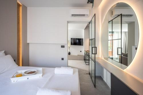 Ένα ή περισσότερα κρεβάτια σε δωμάτιο στο Senaon Urban Living Euphoria with Jacuzzi