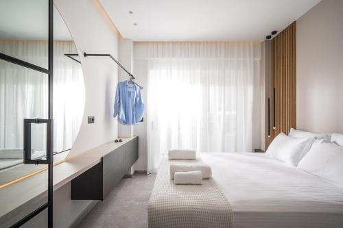 Ένα ή περισσότερα κρεβάτια σε δωμάτιο στο Senaon Urban Living Euphoria with Jacuzzi