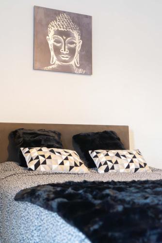 Postel nebo postele na pokoji v ubytování CS House