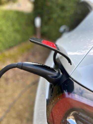 a close up of a car tail light on a car at Casa Portagioia in Castiglion Fiorentino