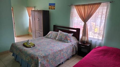 Postel nebo postele na pokoji v ubytování Hostal Mirador