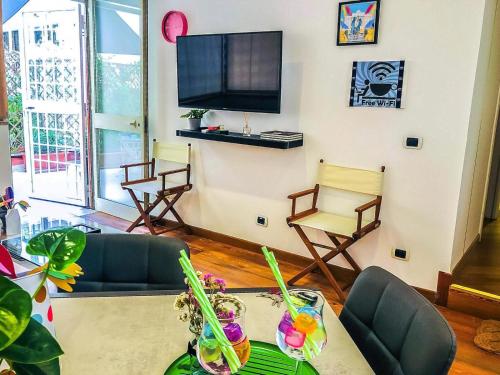 TV a/nebo společenská místnost v ubytování Milvio22 Apartment