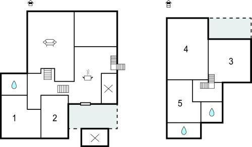 a schematic diagram of a house at Stunning Home In Spello With Wifi in Spello