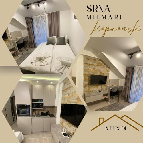 Apartmani Srna Milmariにあるベッド