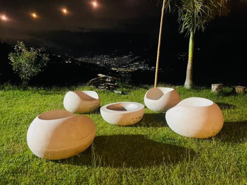 Сад в Casa Blanca Cabaña de lujo rodeada de naturaleza