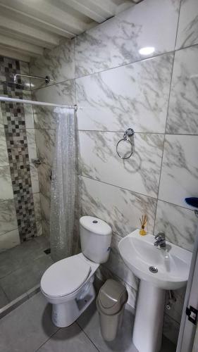 Vonios kambarys apgyvendinimo įstaigoje Finca mi Rancho