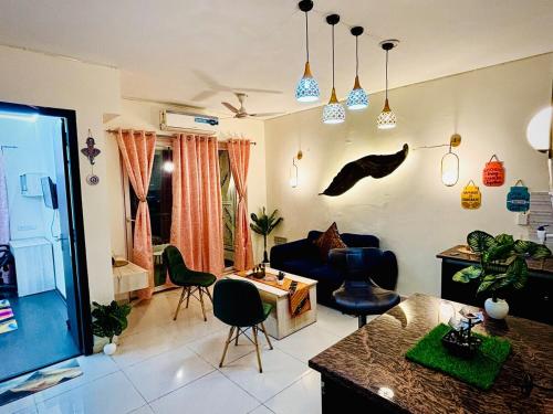 Posezení v ubytování Amber-LuxuryStudio Apartment