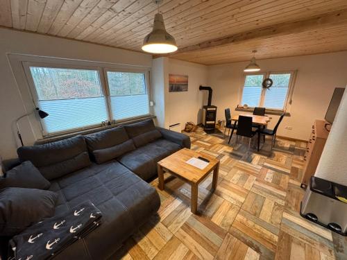 Χώρος καθιστικού στο Ferienhaus Haffstille