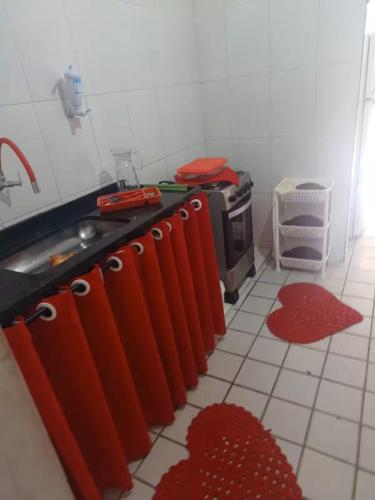 Η κουζίνα ή μικρή κουζίνα στο Residencial Aryton Senna