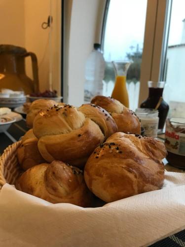 a basket of pastries sitting on a table at Relais Masseria della Colomba - Agriturismo in Francavilla Fontana