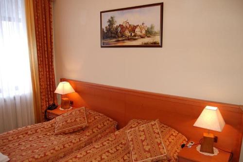 Ένα ή περισσότερα κρεβάτια σε δωμάτιο στο Park Hotel