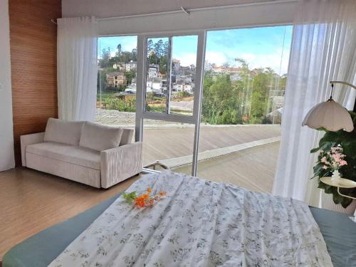 Posezení v ubytování Trúc House Đà Lạt