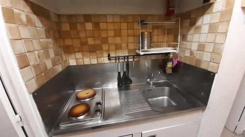 Η κουζίνα ή μικρή κουζίνα στο Studio Le Bois d'Aurouze 6 Personnes