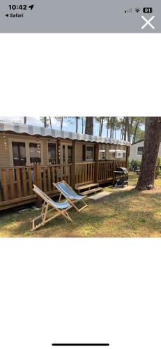 Mobilhome 6 et 4 places terrasses couvertes - Les Dunes de Contis