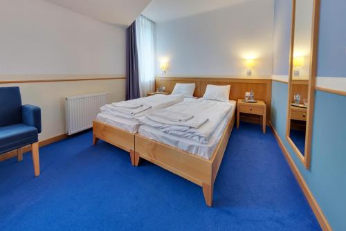 Una cama o camas en una habitación de Hotel Torysa